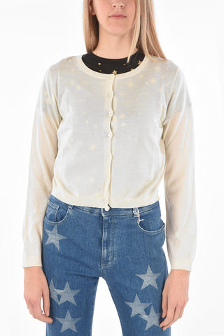 Crew Neck Silk and Cashmere Cardigan