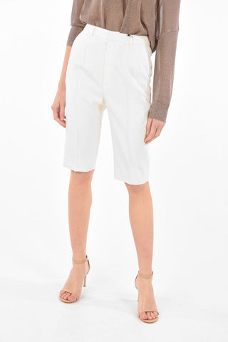 Shorts 4 Tasche in Lana Vergine Herringbone