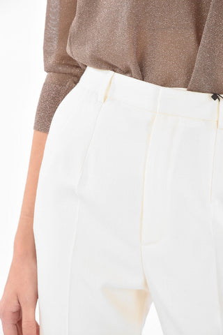 Shorts 4 Tasche in Lana Vergine Herringbone