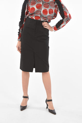 Zipped Longuette with Front Split