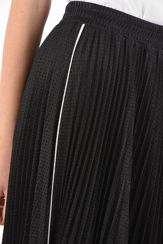 Perforated Fabric Pleated Circle Skirt
