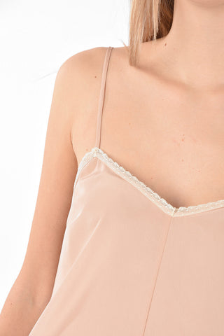 Lace-edged Playsuit with Back Zip