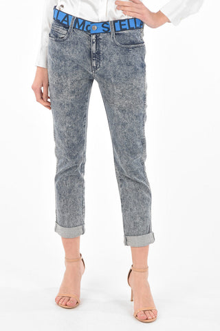Waist Logo Band BLUE Skinny Fit Denims