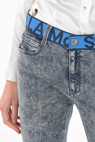 Waist Logo Band BLUE Skinny Fit Denims