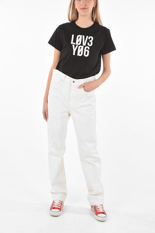 Straight Fit LACCA Coated Jeans