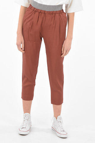 Pantaloni 2 Tasche con Banda Elastica in Vita