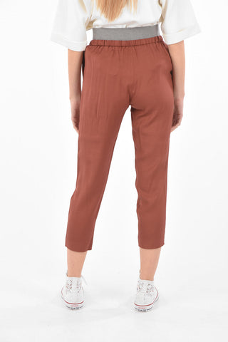 Pantaloni 2 Tasche con Banda Elastica in Vita