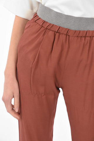 Pantaloni 2 Tasche con Banda Elastica in Vita