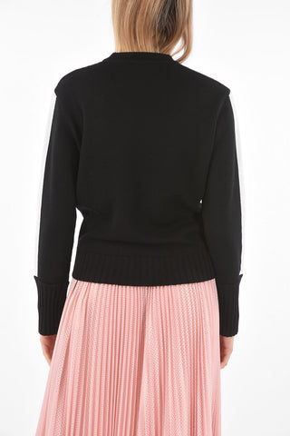 Maglia Girocollo RED in Lana Vergine con Patch