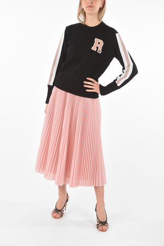 Maglia Girocollo RED in Lana Vergine con Patch