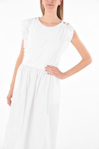 Criss Cross Strap Stretch Cotton Maxi Dress
