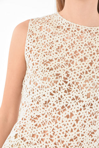 Ribbed Back Macramè Tank Top