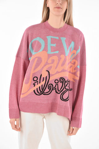 PAULA'S IBIZA Linen Blend Logo Pullover