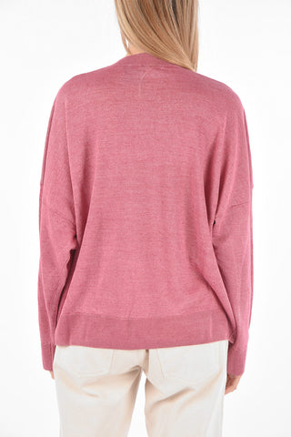PAULA'S IBIZA Linen Blend Logo Pullover