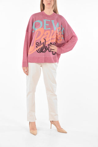 PAULA'S IBIZA Linen Blend Logo Pullover