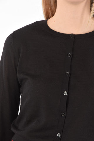 Crew Neck Silk and Cashmere Cardigan
