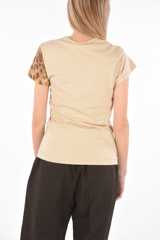Patchwork Front Cotton T-Shirt