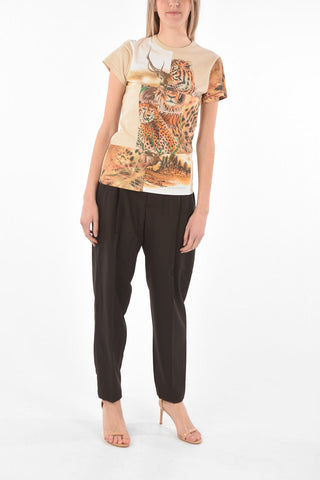 Patchwork Front Cotton T-Shirt