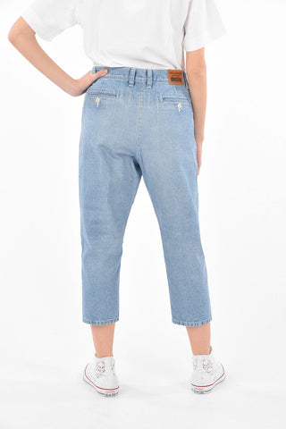 DENIM Jeans 4 Tasche Distressed con Toppe
