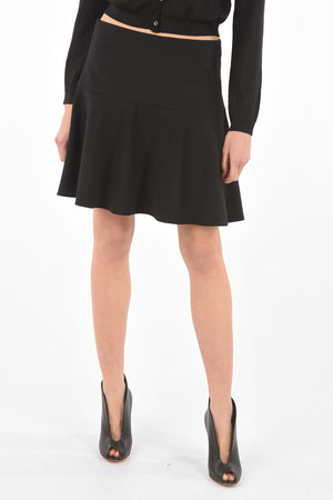 Back Zipped Flared Skirt