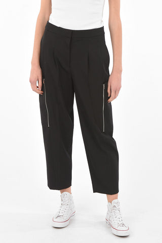 Pantaloni Cargo in Lana ad 1 Pince