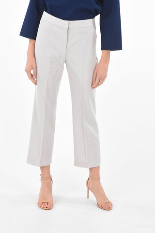 2 Pocket Hidden Fastening Cropped Fit Pants