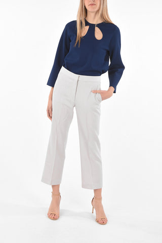 2 Pocket Hidden Fastening Cropped Fit Pants