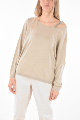 Maglia Girocollo con Dettaglio Gioiello