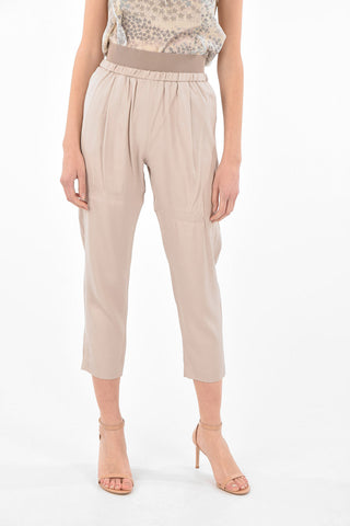 Pantaloni 2 Tasche con Banda Elastica in Vita
