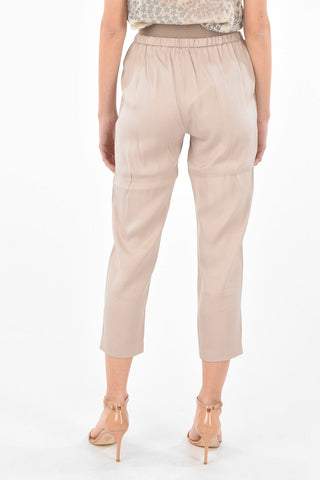 Pantaloni 2 Tasche con Banda Elastica in Vita