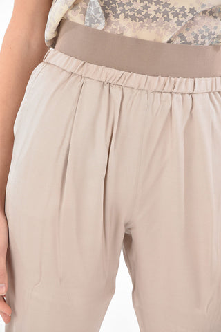 Pantaloni 2 Tasche con Banda Elastica in Vita