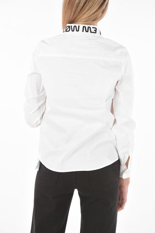 Embroidered Collar F0LL0W M3 N0W Shirt