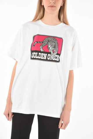 oversized crewneck t-shirt with logo-print