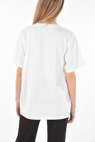 oversized crewneck t-shirt with logo-print