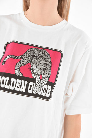 oversized crewneck t-shirt with logo-print