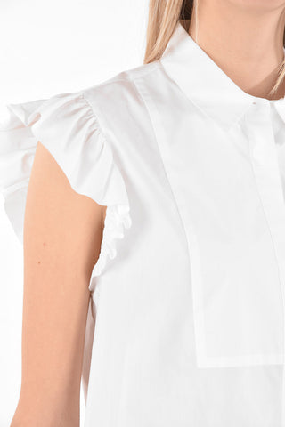 Ruffle-sleeved Tuxedo Shirt