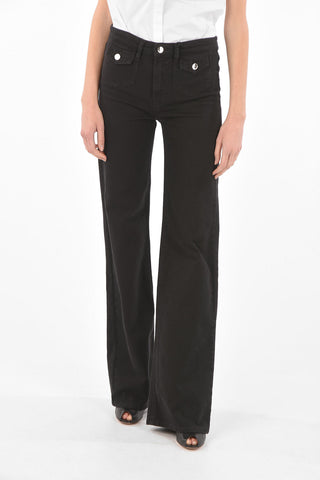 Patch Pocket Palazzo Denims with Belt Loops