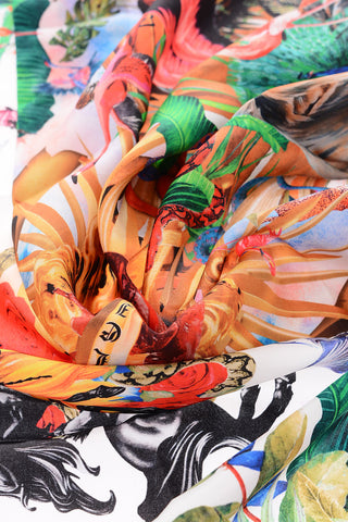 silk printed foulard