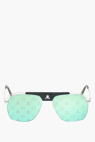 occhiali da sole NOAH pilot con lenti specchiate e stampa monogram