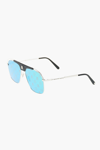 occhiali da sole NOAH pilot con lenti specchiate e stampa monogram