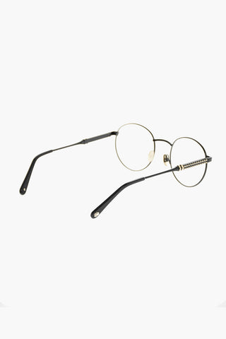 round ANDREA spectacles with sheer lenses