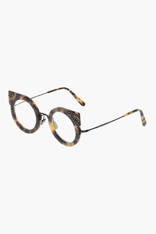 cat eye frame KATY-V spectacles with studs details