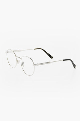 round KARL spectacles with sheer lenses