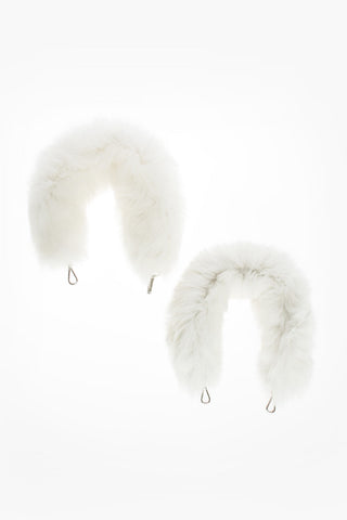 real fur double handle for bag
