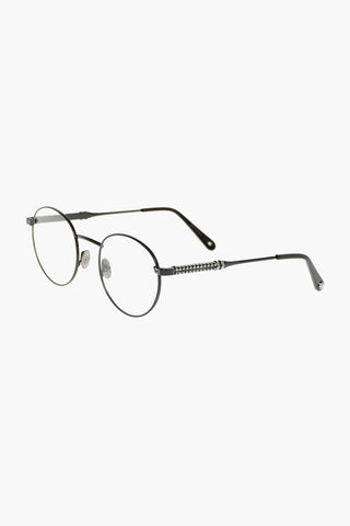round ANDREA spectacles with sheer lenses