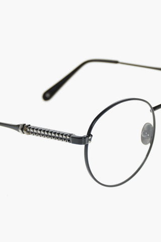 round ANDREA spectacles with sheer lenses