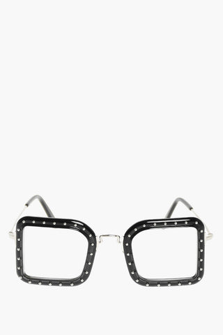 studded square-frame VREELAND-V spectacles