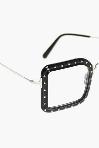 studded square-frame VREELAND-V spectacles