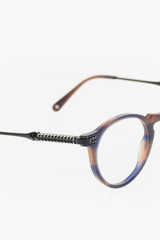 round INDY spectacles with sheer lenses