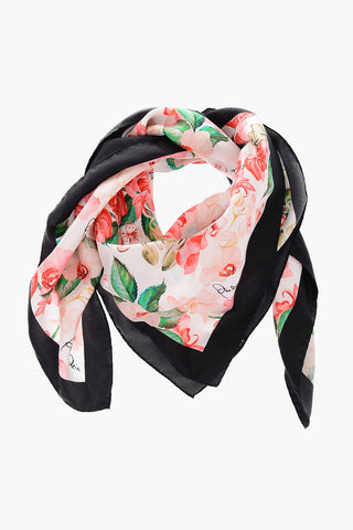 Foulard stampa floreale in seta